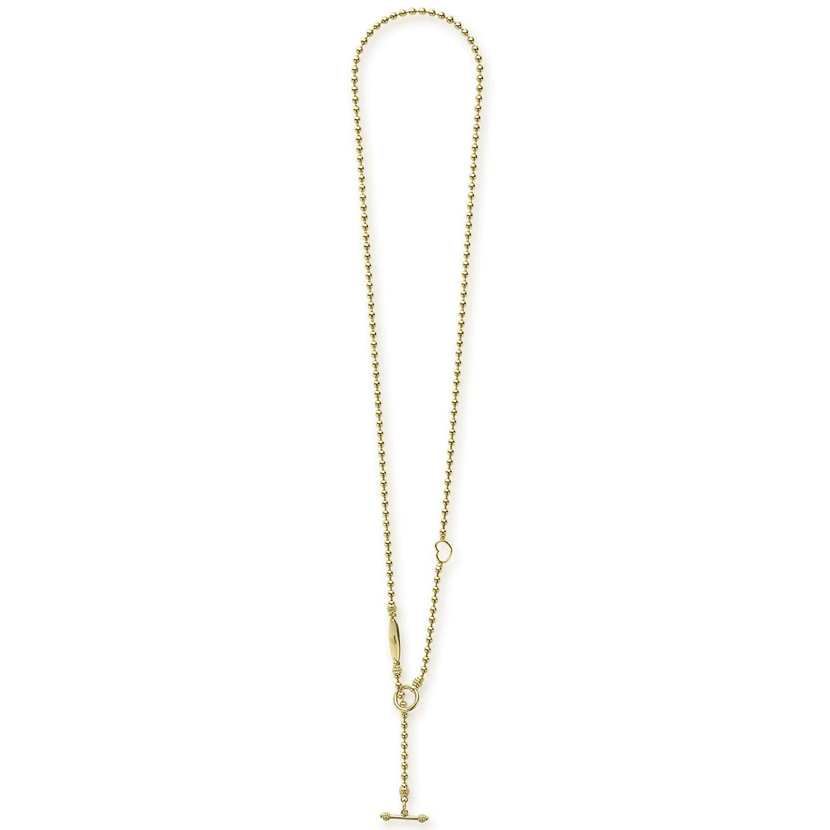 LAGOS Signature Caviar 18K Gold Beaded Toggle Necklace, 20