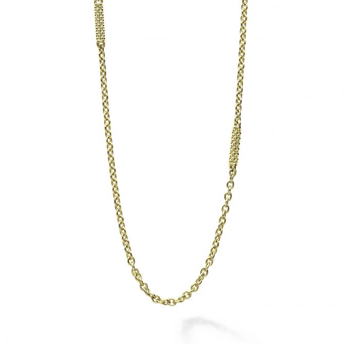 LAGOS Signature Caviar Superfine Caviar Station Chain Necklace, 32"
