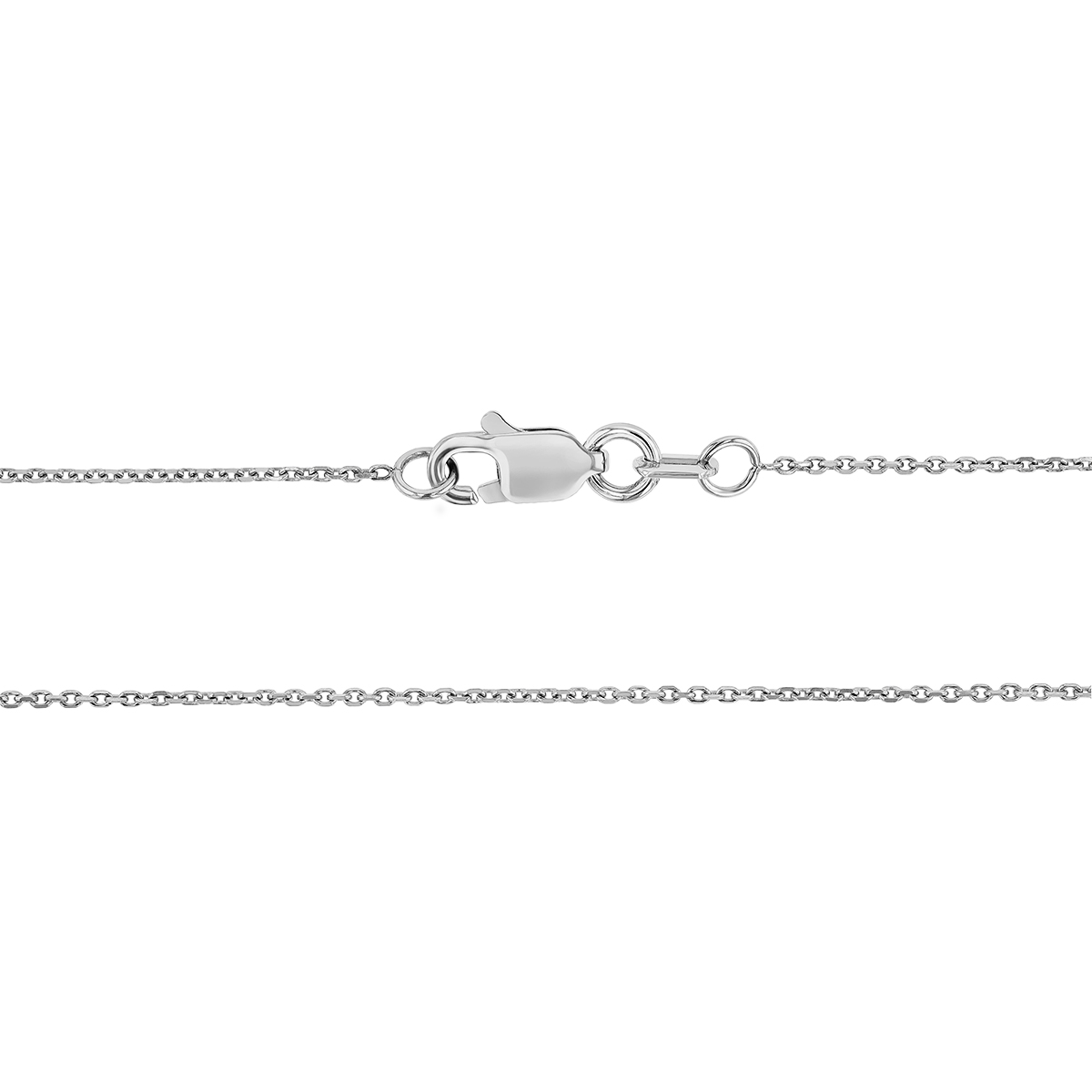 White Gold 0.8 mm Cable Chain, 18
