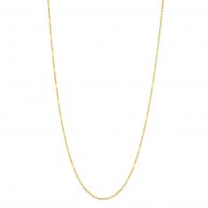 Yellow Gold Alternating Cable & Barrel Link Chain, 16"