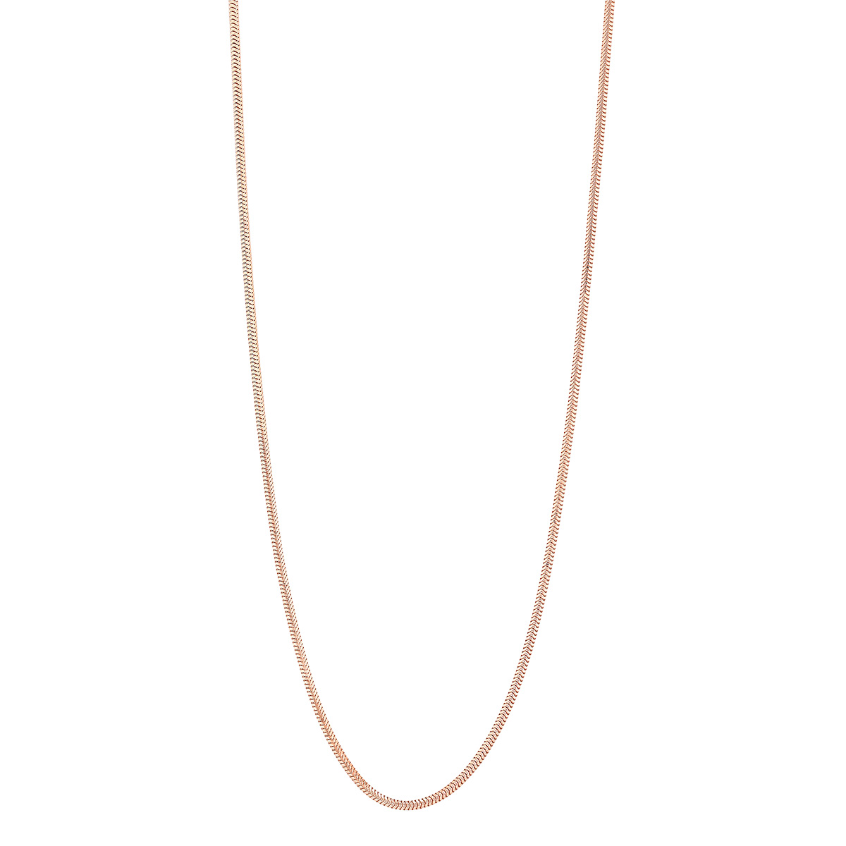 Rose Gold 1.4 mm Snake Chain, 18