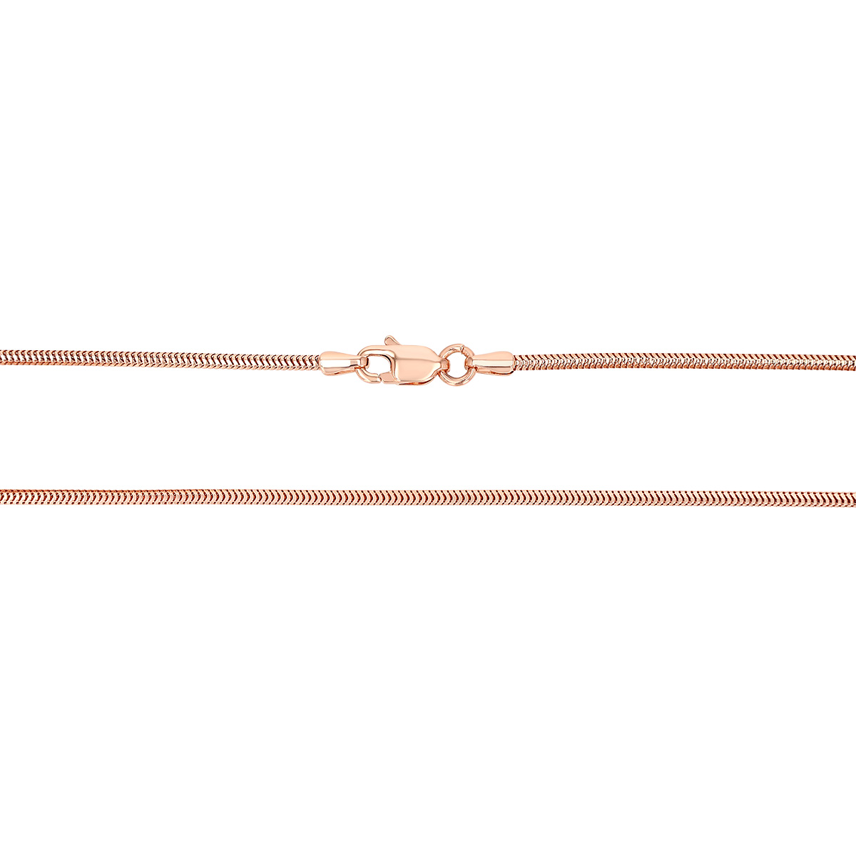 Rose Gold 1.4 mm Snake Chain, 18