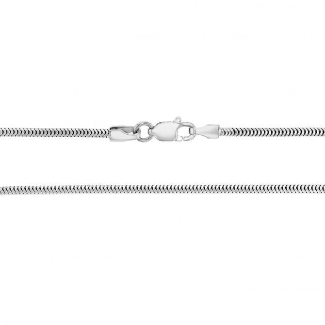 White Gold 1.60 mm Snake Chain Necklace, 16"