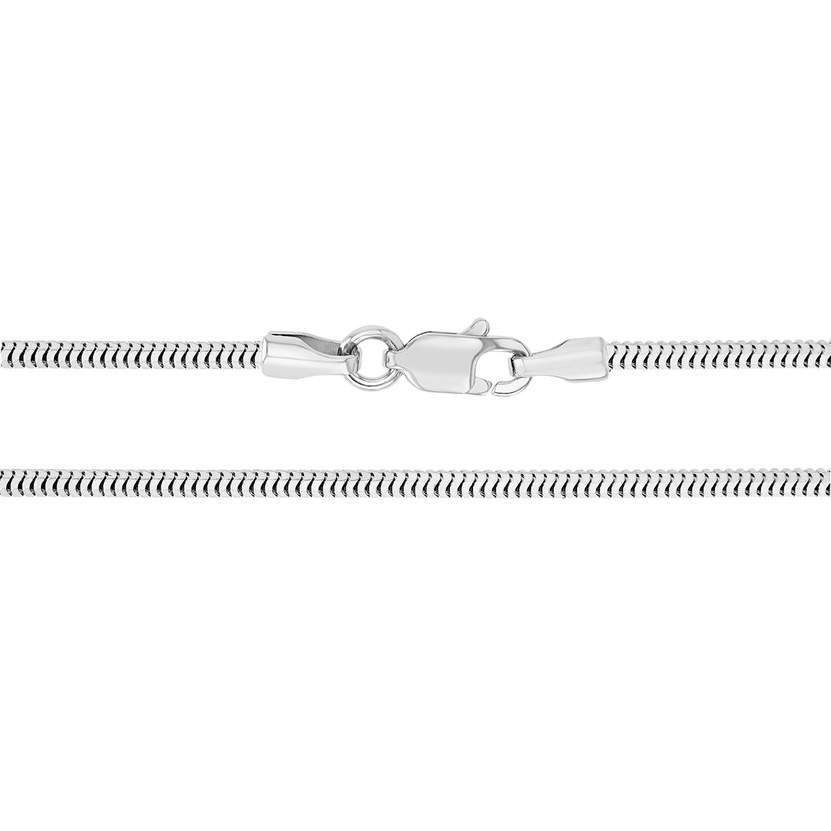 White Gold 1.6 mm Snake Chain, 18