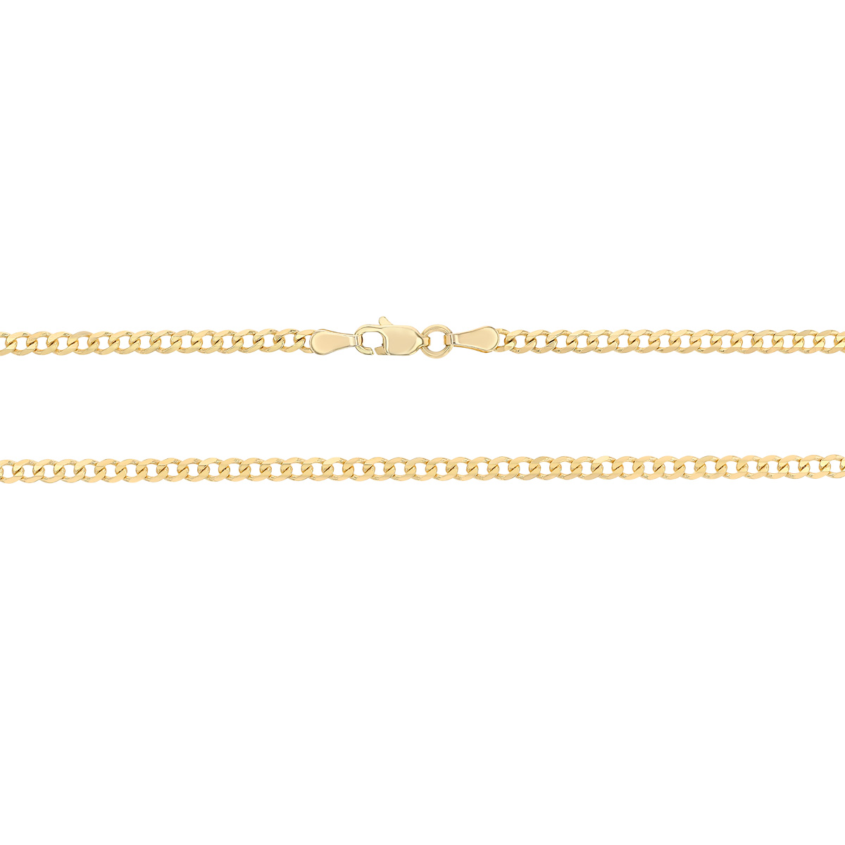 Yellow Gold 2.7 mm Curb Chain, 16