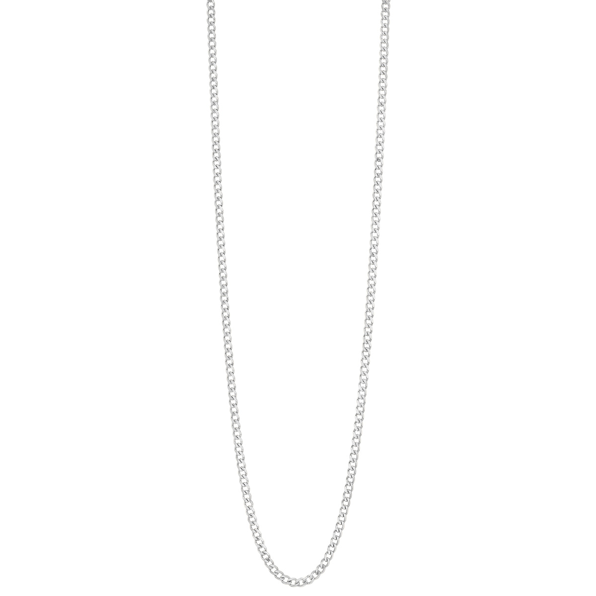 White Gold 2.7 mm Curb Chain, 16