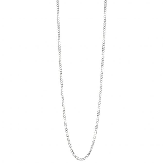 White Gold 2.7 mm Curb Chain, 16"