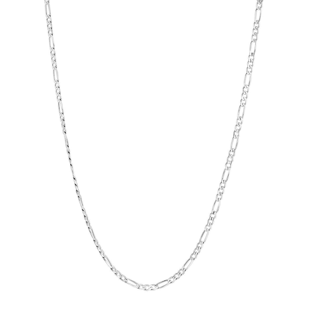 Sterling Silver 3.2 mm Figaro Chain, 24