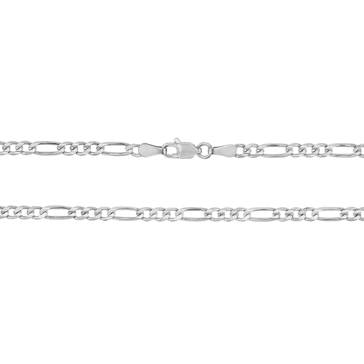 Sterling Silver 3.2 mm Figaro Chain, 24