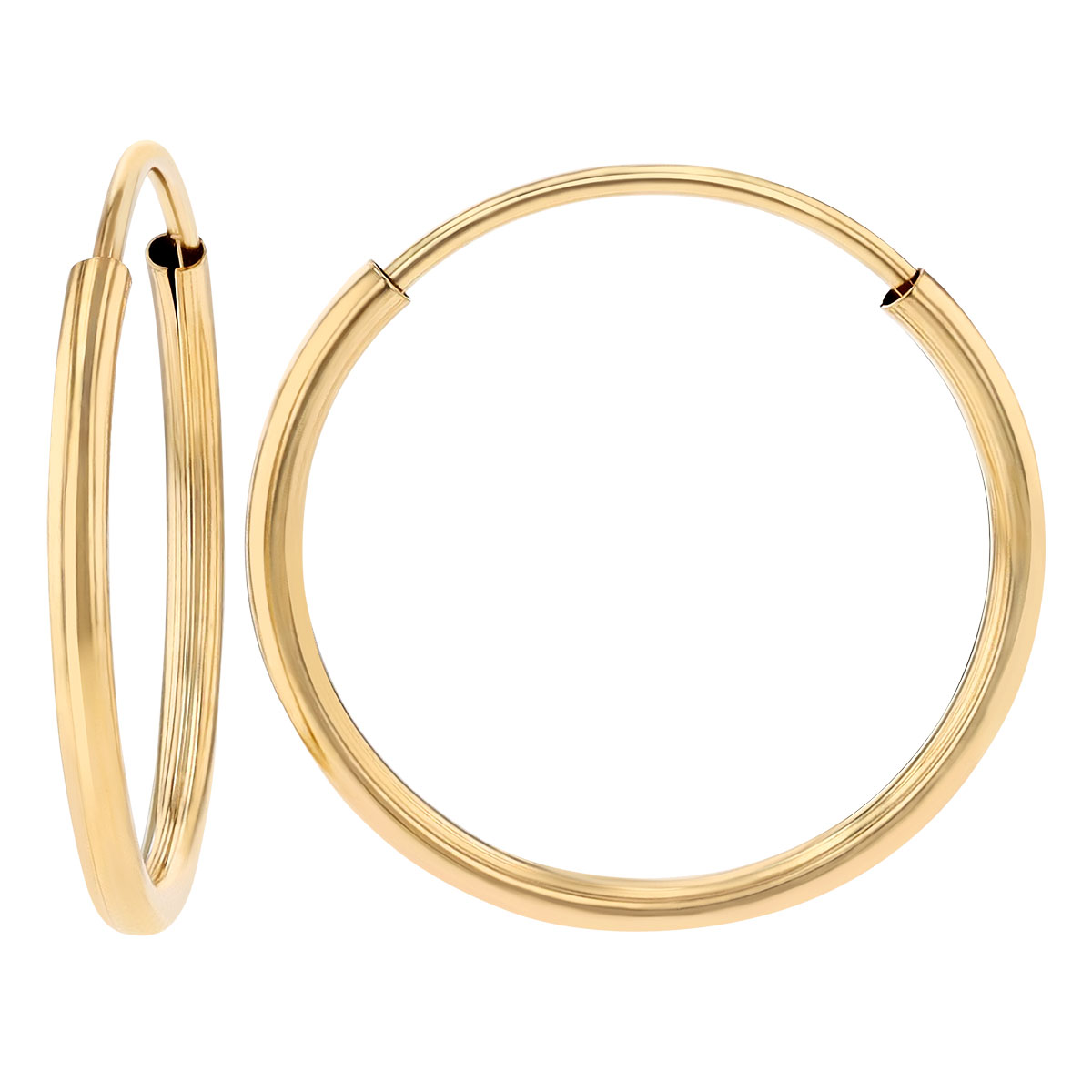 Yellow Gold Endless Hoop Earrings