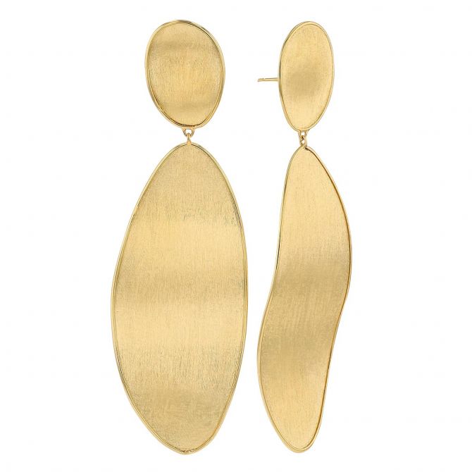 Marco Bicego Lunaria Yellow Gold Elongated Double Drop Earrings