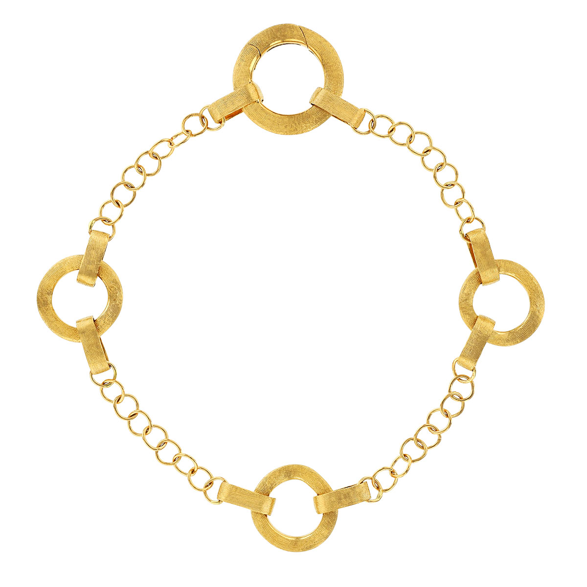 Marco Bicego Jaipur Yellow Gold 4 Circle Link Chain Bracelet, 7