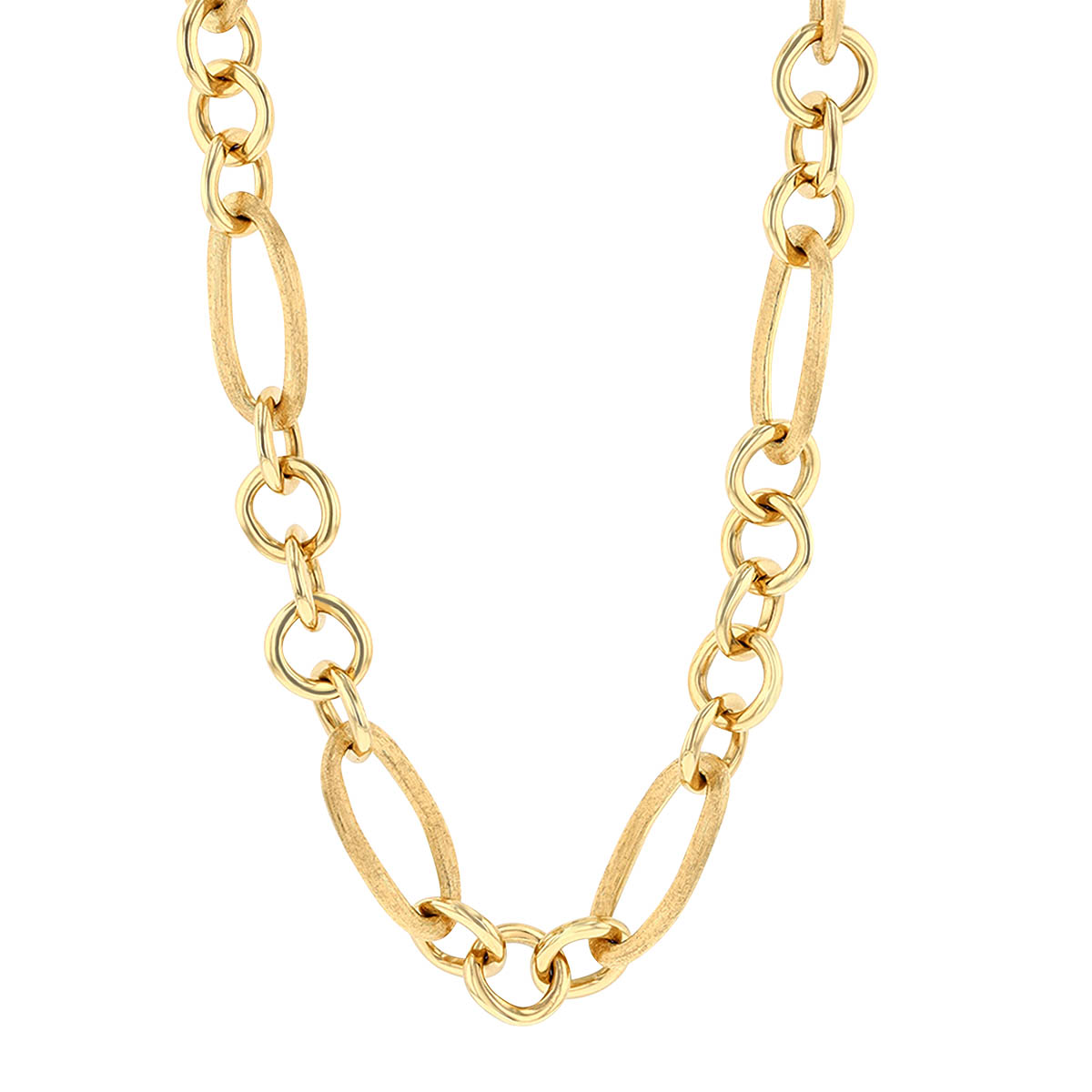 Marco Bicego Jaipur Yellow Gold Mixed Link Necklace, 35.5