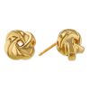Yellow Gold Twist Love Knot Stud Earrings