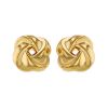 Yellow Gold Twist Love Knot Stud Earrings