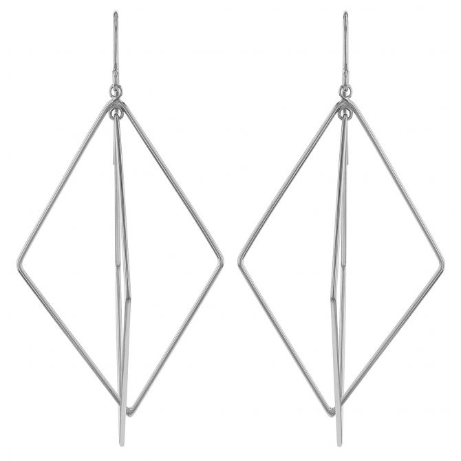 ピアス STONEHENgE Silver Ribbon Cubic One-Touch Earrings GIVENCHY Earrings Cubic Zirconia Flowers, Silver Tone Long