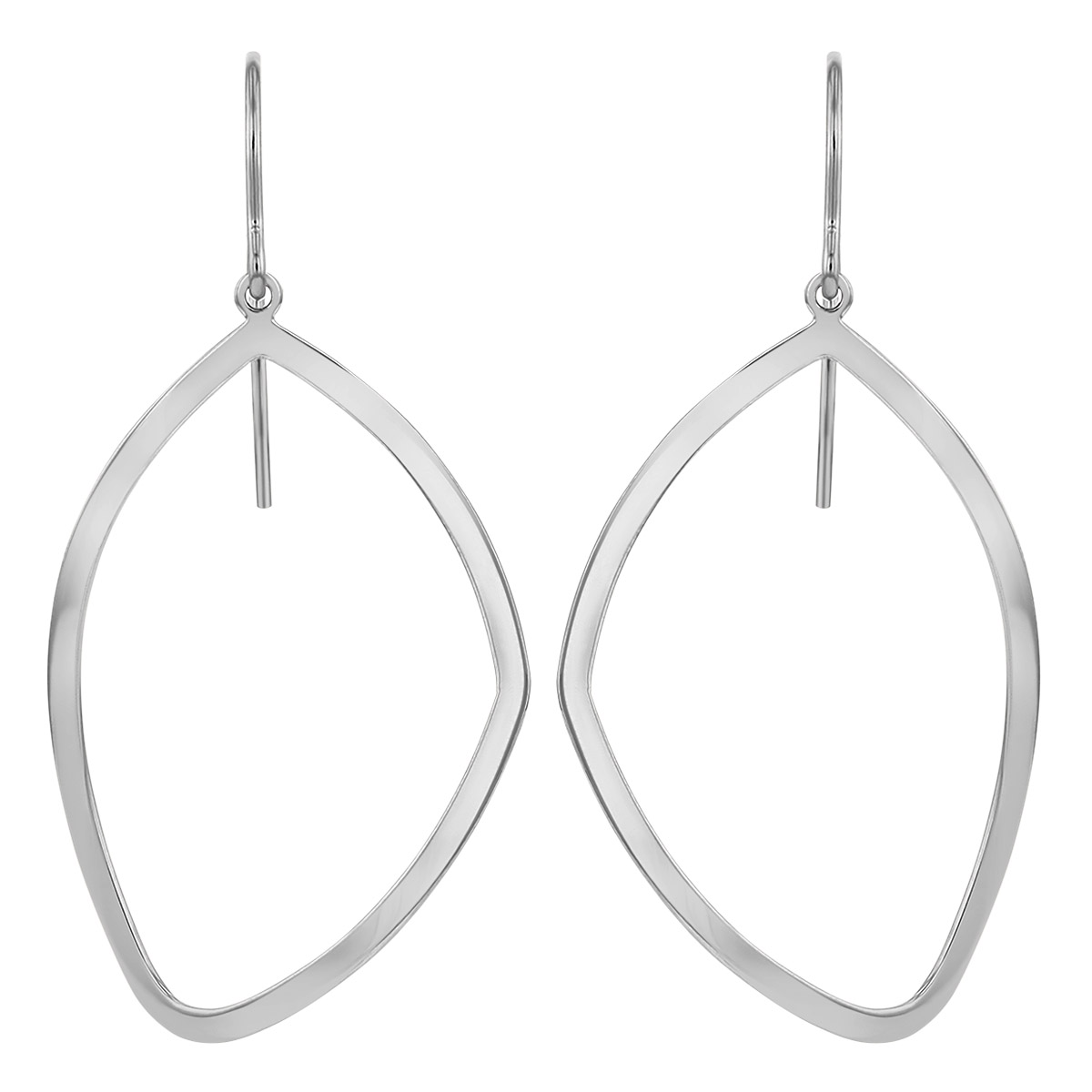 Sterling Silver Freeform Flat Dangle Earrings