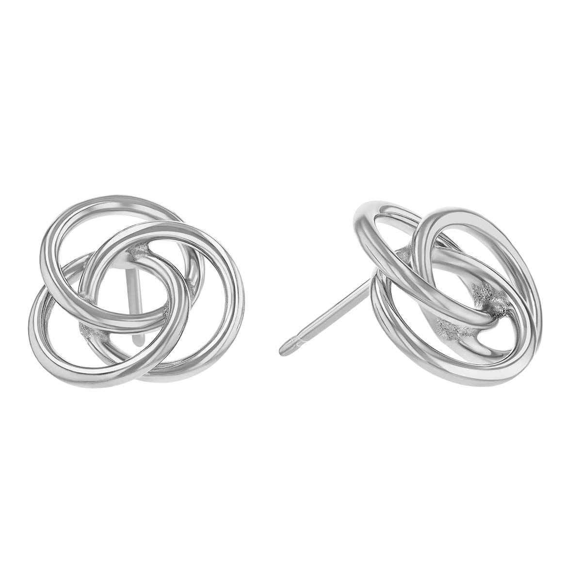 ◆STONEHENgE◆ Love Knot Silver Earrings 3NS001539A.jpg
