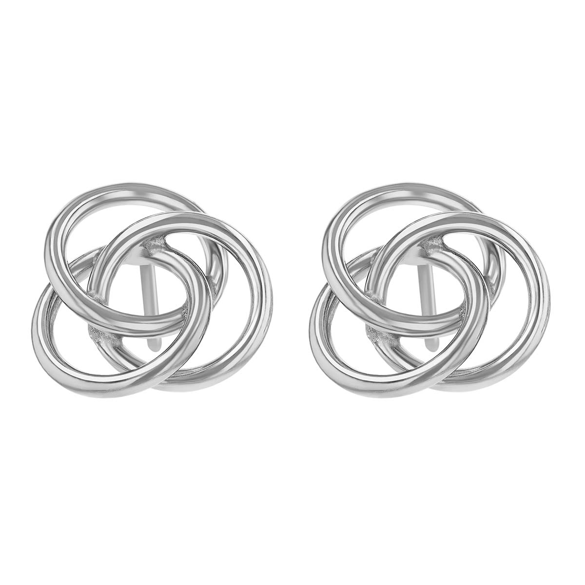 Sterling Silver Open Love Knot Stud Earrings