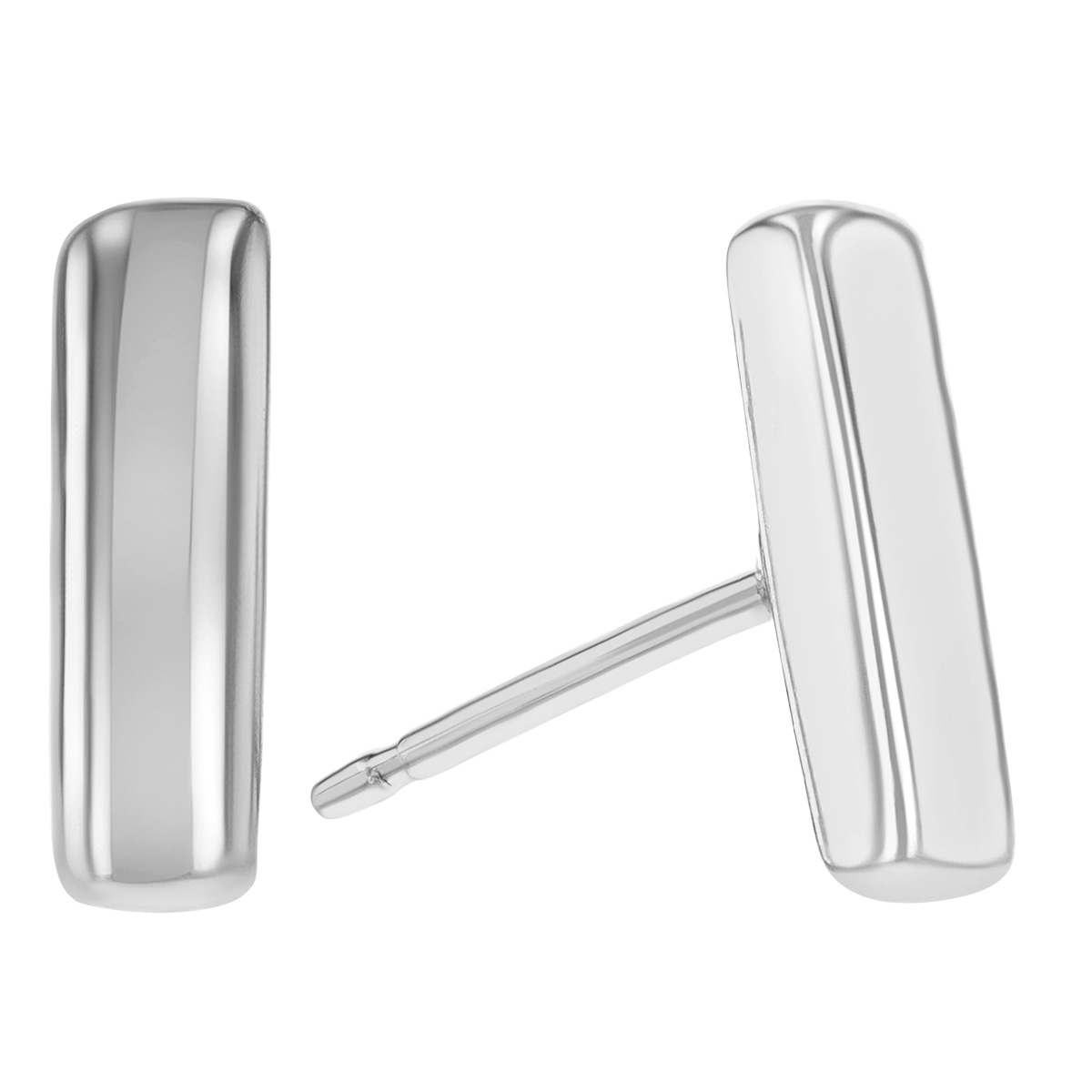 Sterling Silver Dainty Bar Stud Earrings