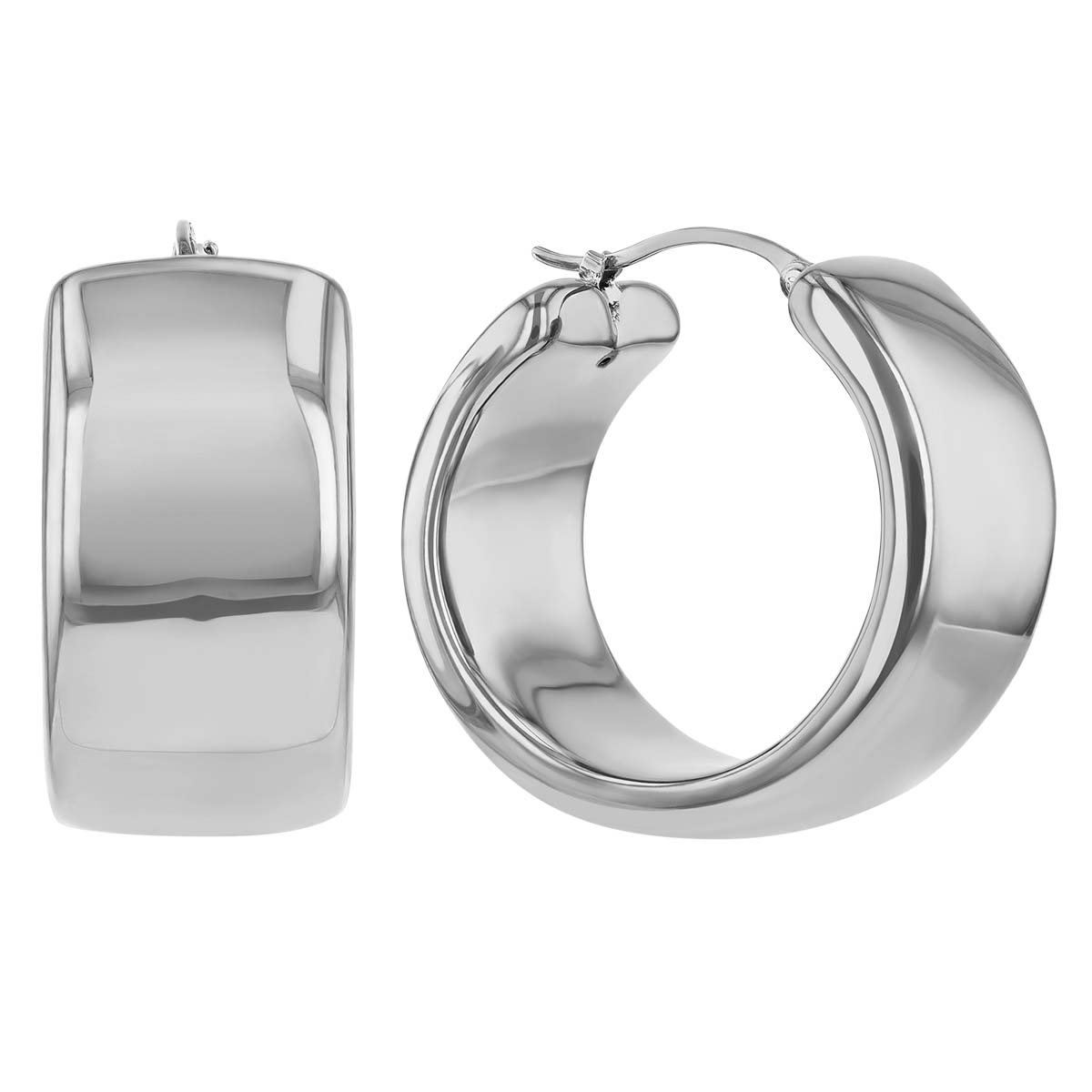 Beaufille Silver Crinkle Hoop Earrings