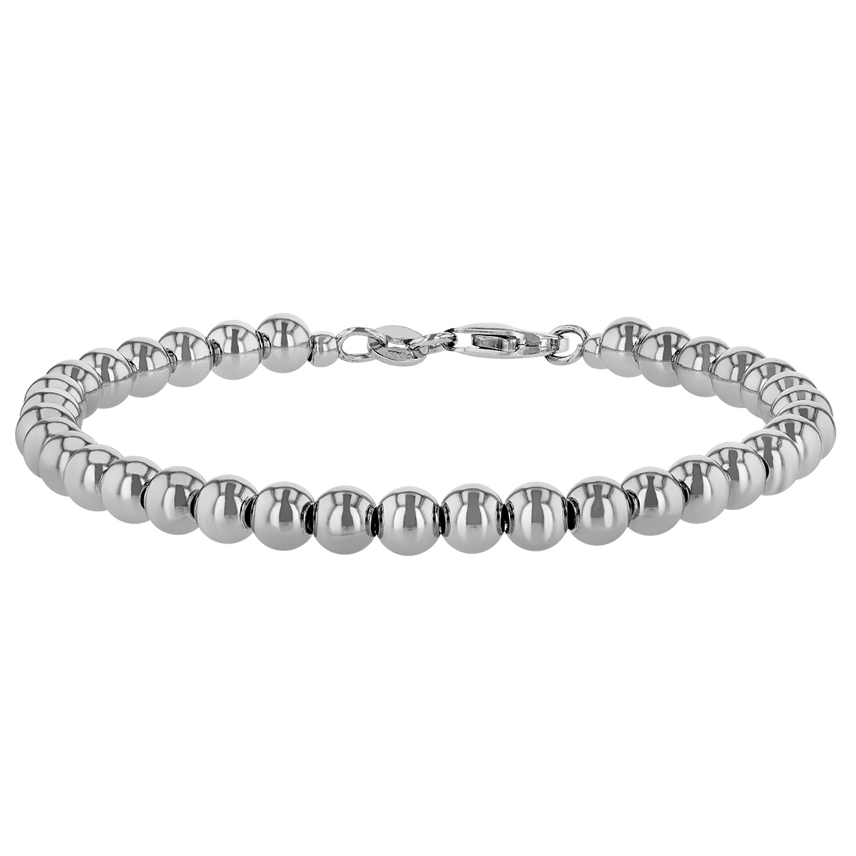 Sterling Silver Bead Bracelet, 7.5