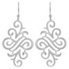 Sterling Silver Swirl Pattern Dangle Earrings
