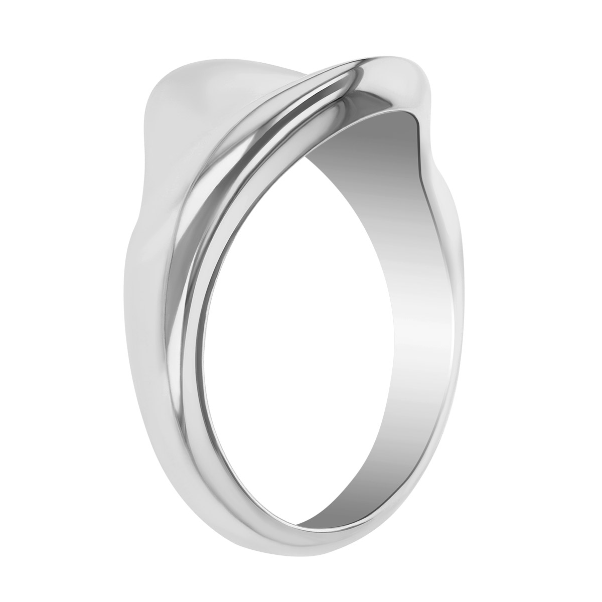Sterling Silver Abstract Wave Ring