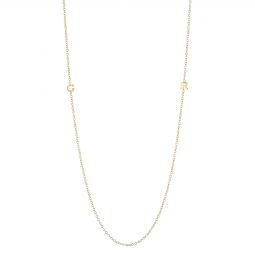 Zoe Chicco Yellow Gold Floating 2 Initial Letter & Heart