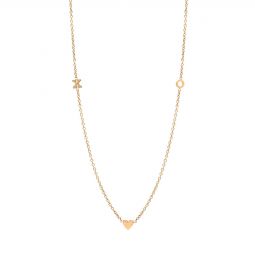 Zoe Chicco Yellow Gold Floating 2 Initial Letter Necklace, 18
