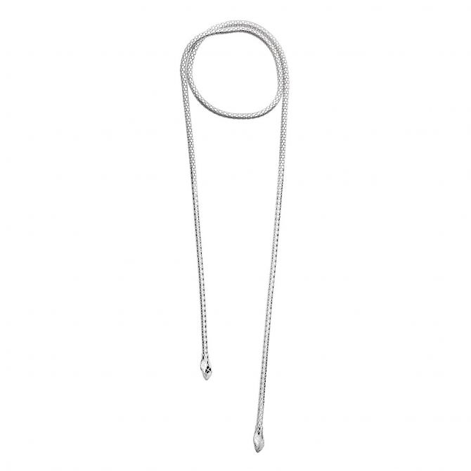 Tane Snake Sterling Silver Necklace, 47.2"