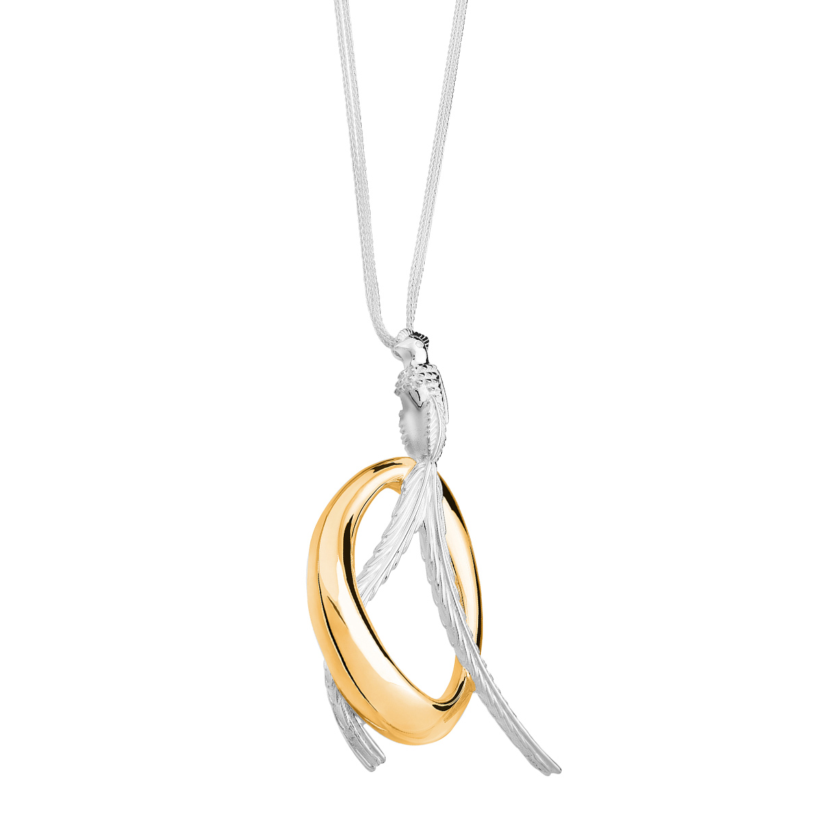 Tane Quetzal Sterling Silver & Yellow Gold Vermeil Pendant, 23.6