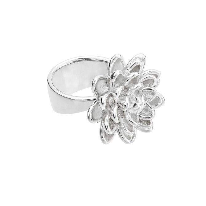 Tane Dalia Flower Sterling Silver Ring