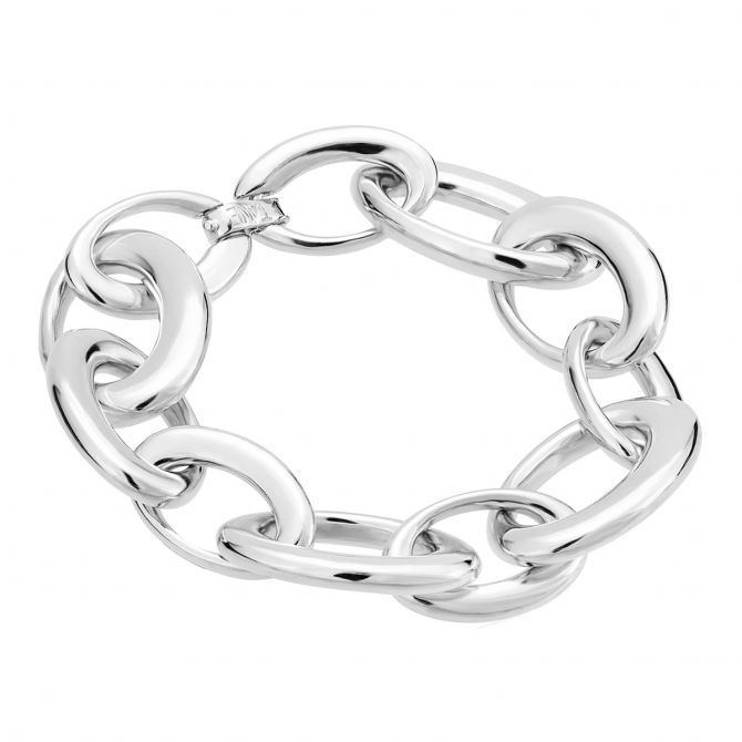 Tane Maria Sterling Silver Large Oval Link Chain Bracelet, 8.6"