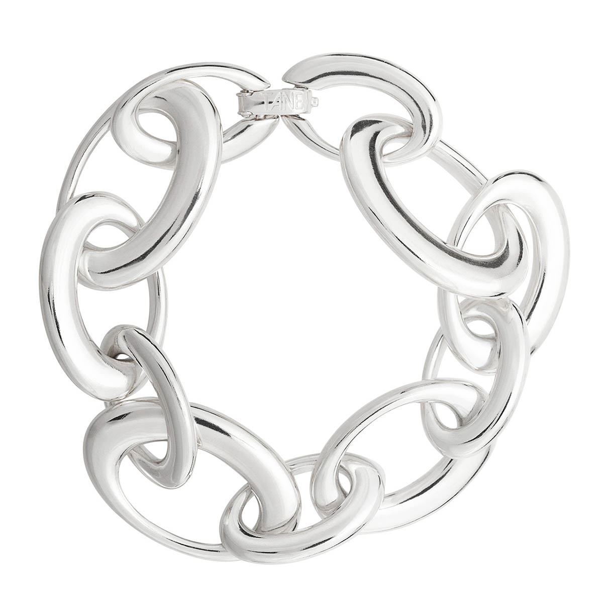 Tane Maria Sterling Silver Large Oval Link Chain Bracelet, 8.6