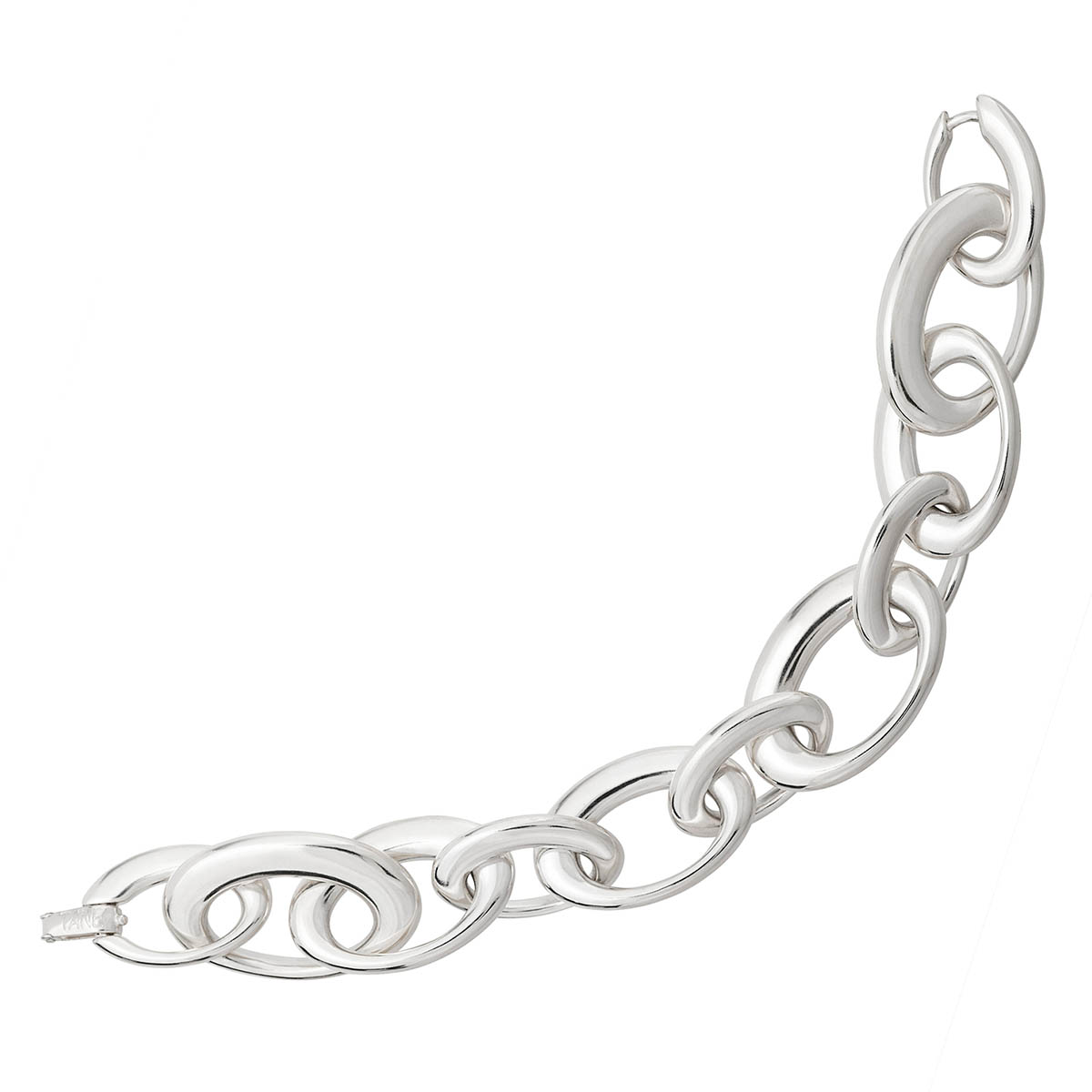 Tane Maria Sterling Silver Large Oval Link Chain Bracelet, 8.6