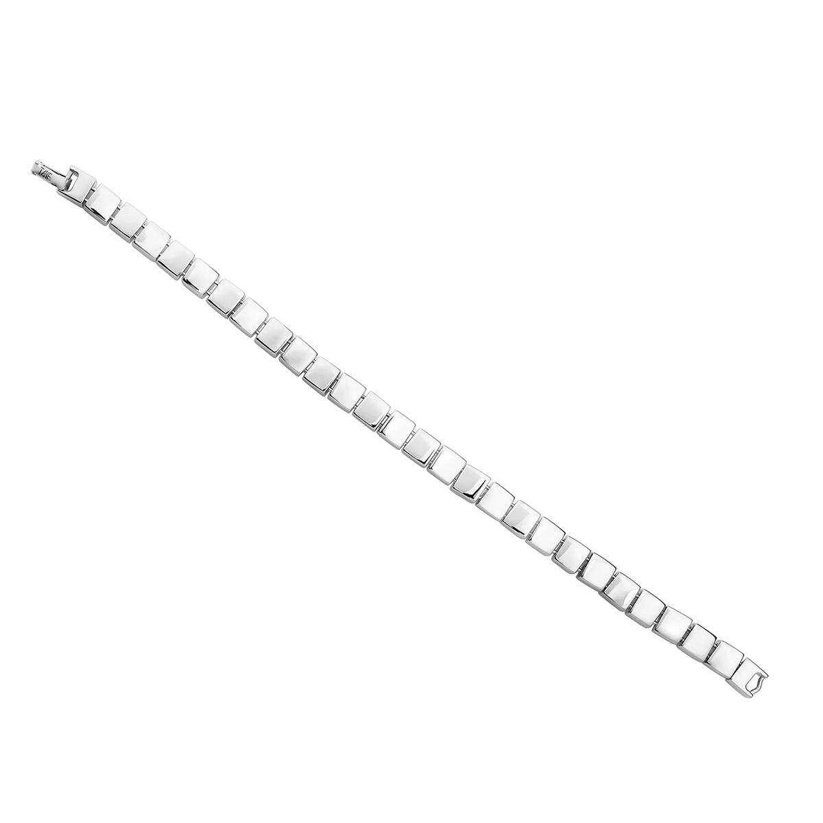 Tane Legado Sterling Silver Single Line Square Block Bracelet