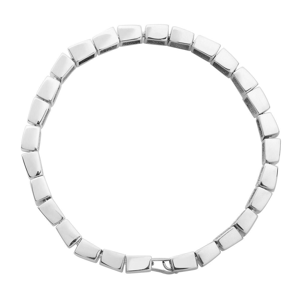 Tane Legado Sterling Silver Single Line Square Block Bracelet