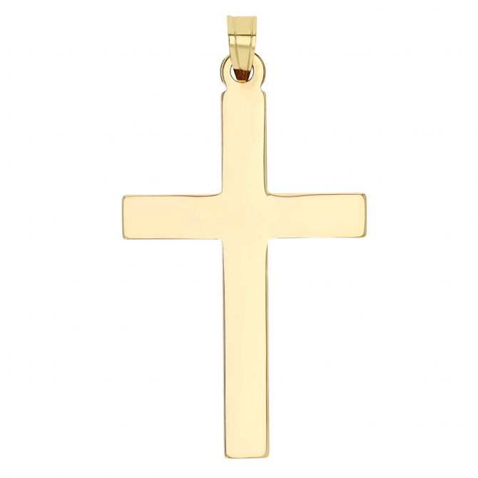 Yellow Gold Classic Cross Charm