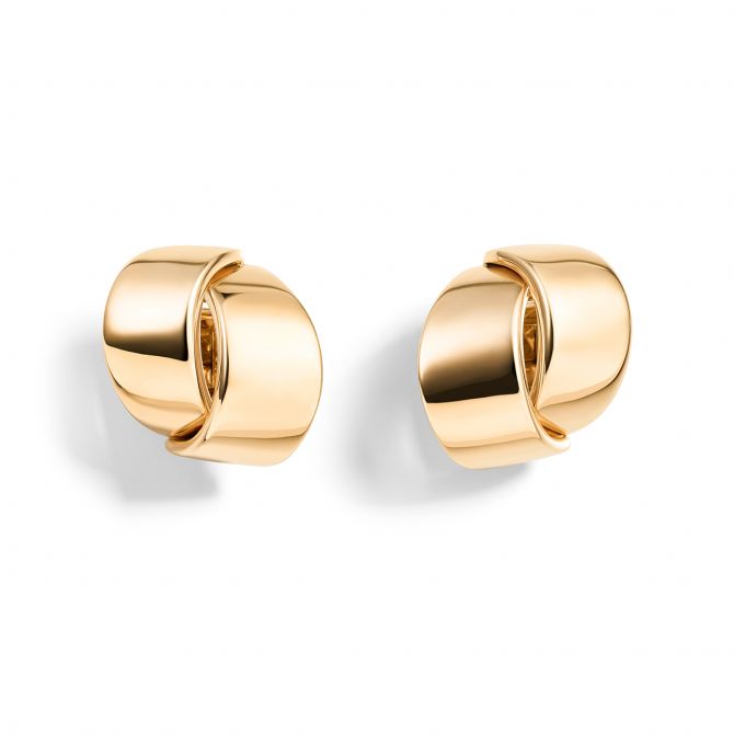 Vhernier Yellow Gold Abbraccio Knot Earrings