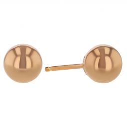 Image for Rose Gold Ball Stud Earrings, 5 mm