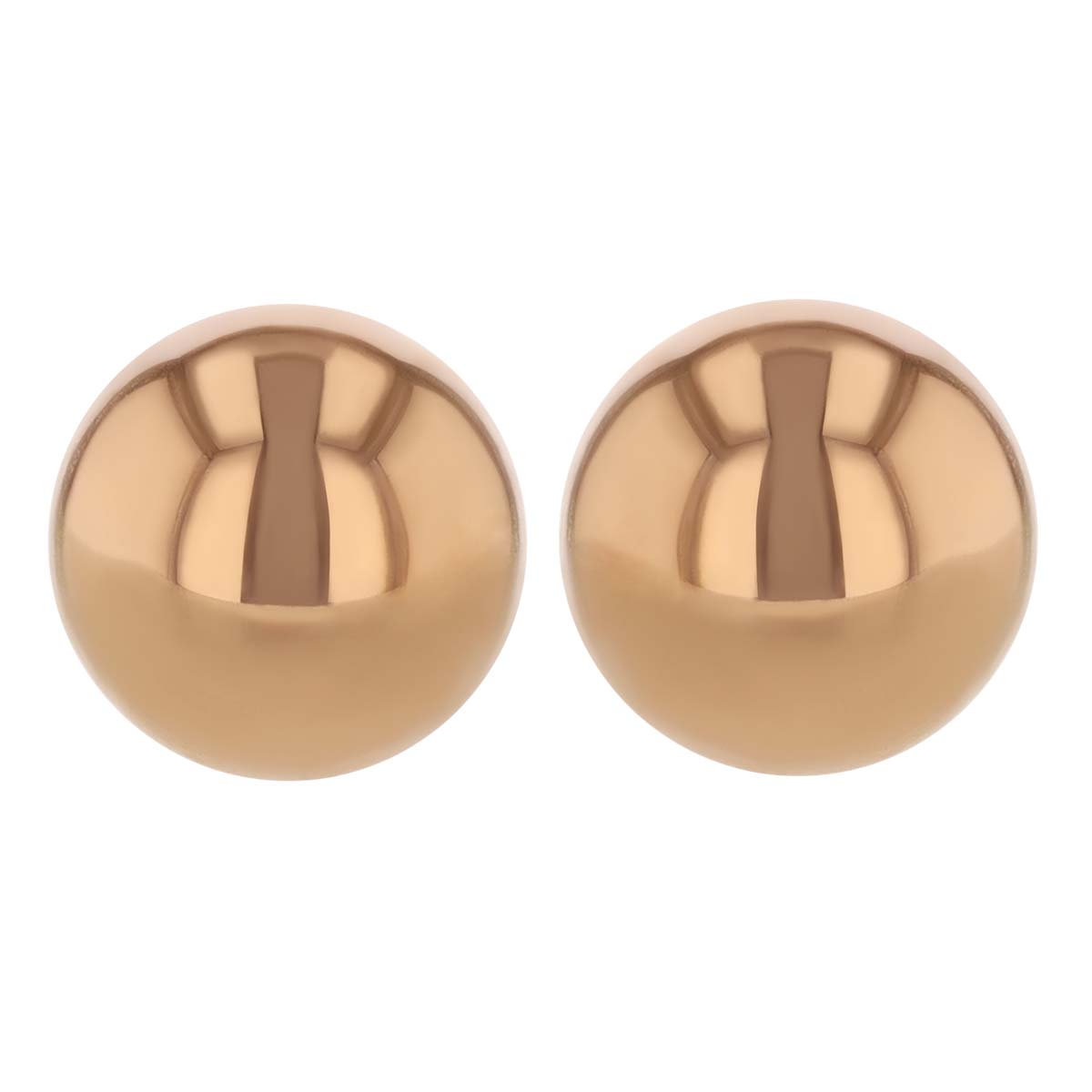 Rose Gold Ball Stud Earrings, 5 mm