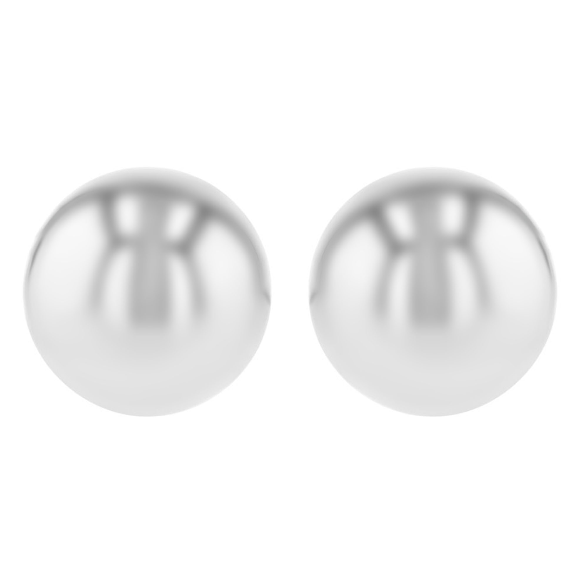 Sterling Silver Ball Stud Earrings, 8 mm