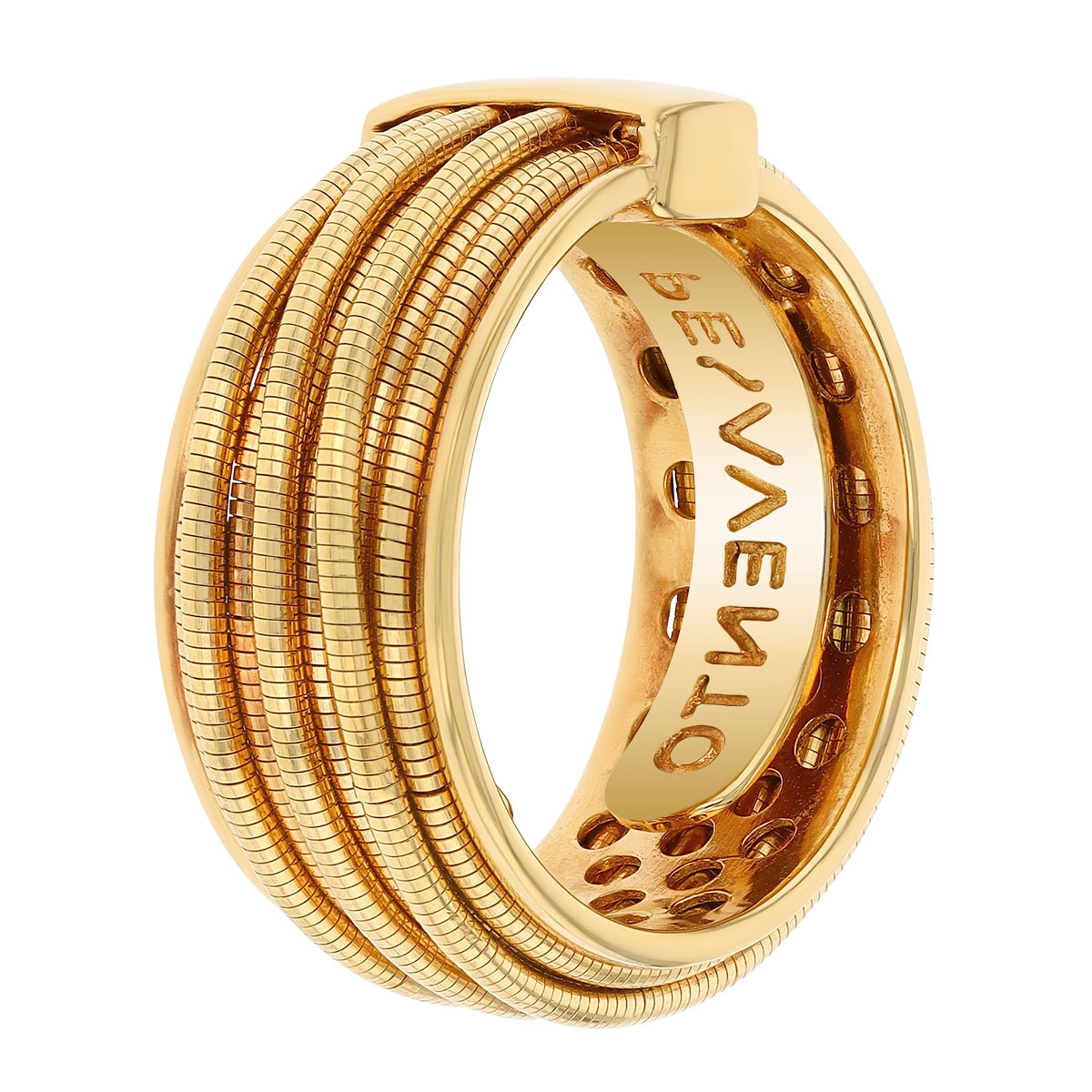 Pesavento DNA Spring Yellow Gold Vermeil Wide Band Ring