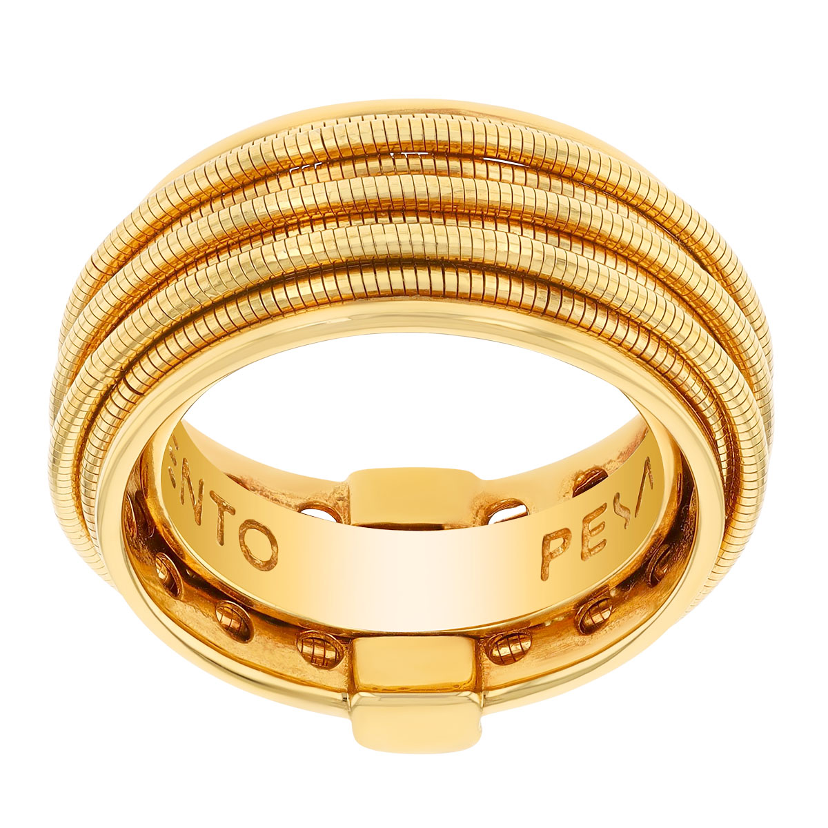 Pesavento DNA Spring Yellow Gold Vermeil Wide Band Ring