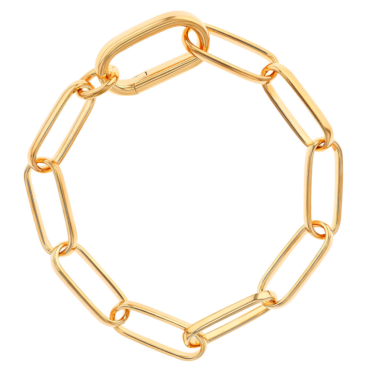 Pesavento Yellow Gold Vermeil Paperclip Link Chain Bracelet, 8