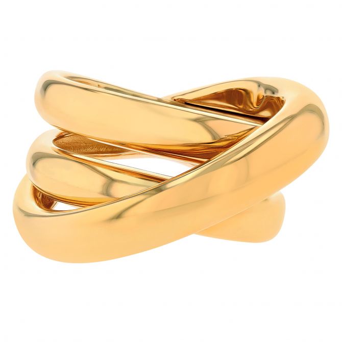 Pesavento Yellow Gold Vermeil Criss Cross Ring