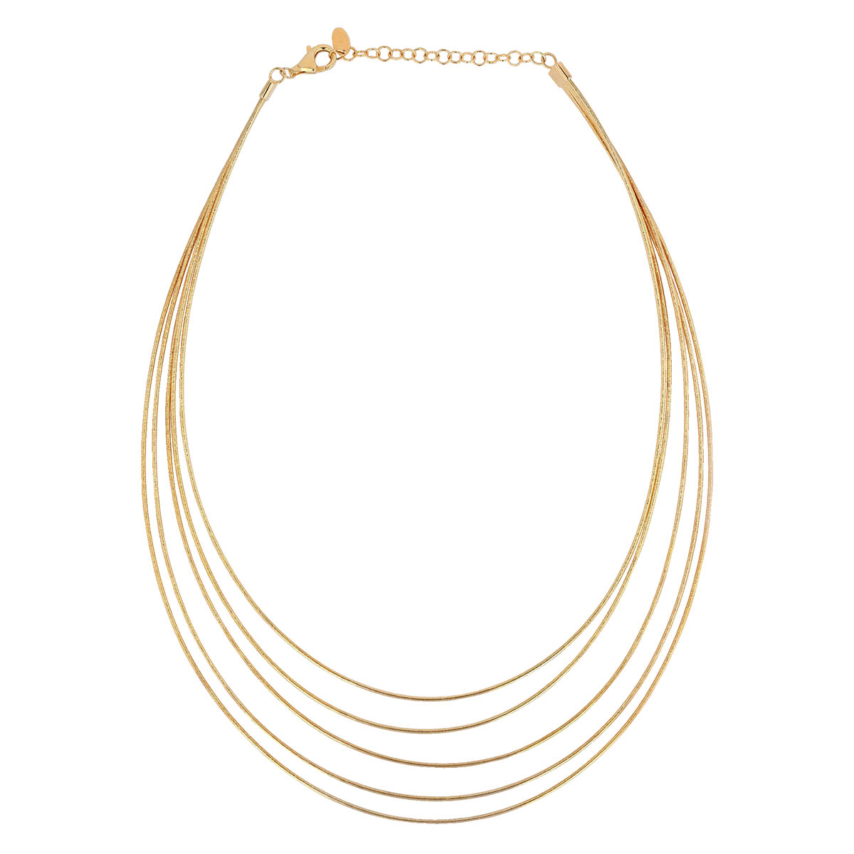 Pesavento DNA Silk Yellow Gold Vermeil 5 Strand Necklace, 18