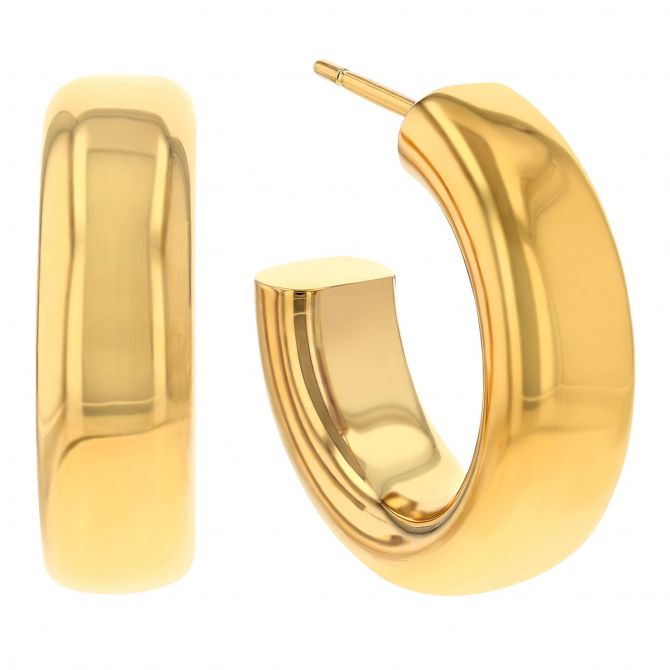Pesavento Yellow Gold Vermeil Wide Hoop Earrings