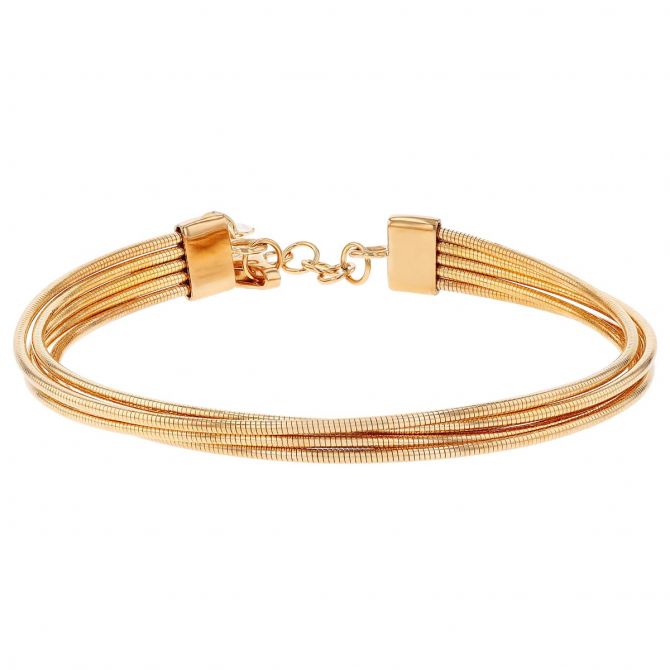 Pesavento DNA Spring Yellow Gold Vermeil 5 Strand Bracelet, 7.5"